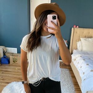 oversized distressed tee